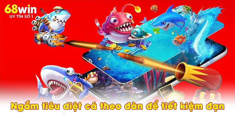 Ngắm tiêu diệt cá theo đàn để tiết kiệm đạn