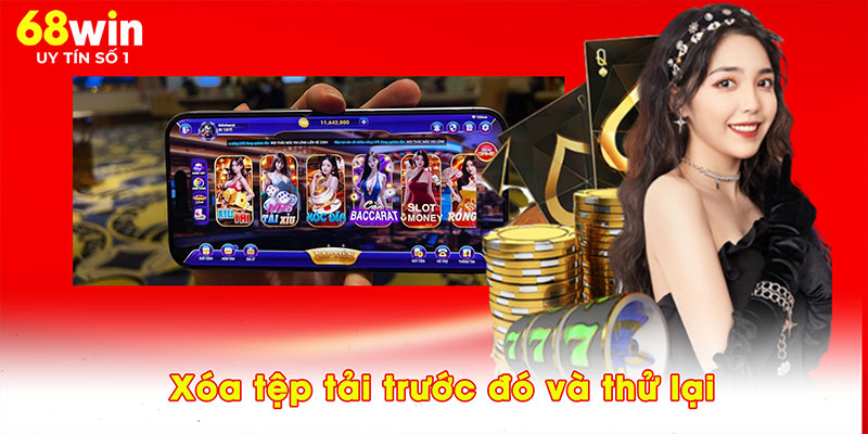 Xóa tệp tải trước đó và thử lại